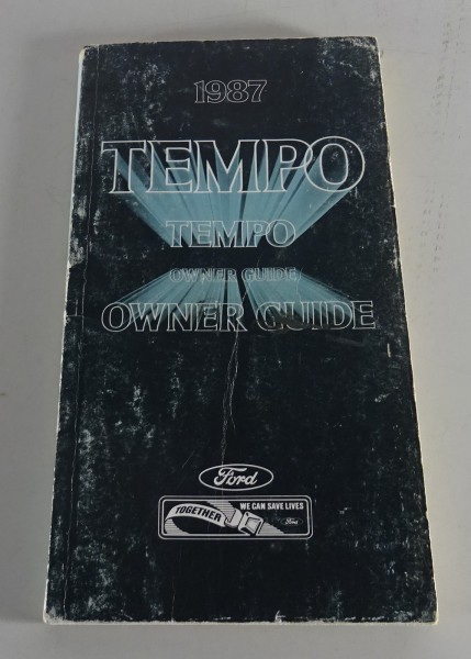 Owner´s Manual / Handbook Ford Tempo Stand 1987