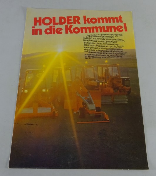 Prospekt Holder Kommunalschlepper C500, C60, C50, C40, B19, etc. & Anbaugeräte