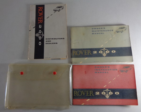 Bordmappe + Betriebsanleitung / Handbuch Rover 2000 Typ P6 von 1963