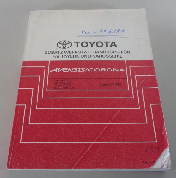 Werkstatthandbuch Toyota Avensis / Corona Karosserie / Getriebe / Klima, 08/1999