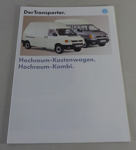 Prospekt VW T4 Transporter Hochraum - Kastenwagen / Hochraum - Kombi von 01/1993