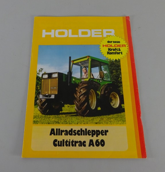 Prospekt / Broschüre Holder Cultitrac A 60 Allrad Stand ca. 1979