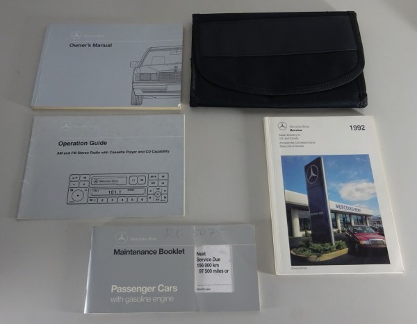 Wallet + Owner's Manual Mercedes-Benz 190 E 2.3 / 2.6 W201 USA from 1993