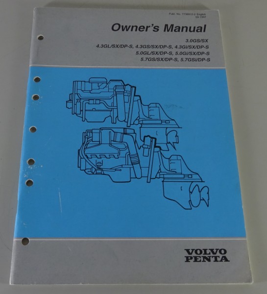 Betriebsanleitung Volvo Penta Motor 3.0DS/SX bis 5.7GSi/DP-S ENG Stand 09/1997