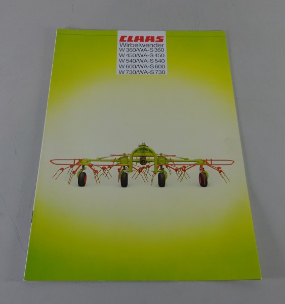 Prospekt / Broschüre Claas Wirbelwender W 360 - 730 / WA-S 360 - 730 v. 1985