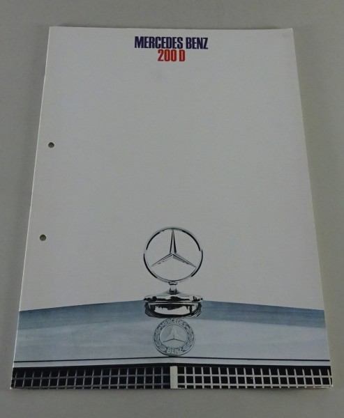 Prospekt / Broschüre Mercedes-Benz 200 D Diesel W115 / 118 Stand 12/1967