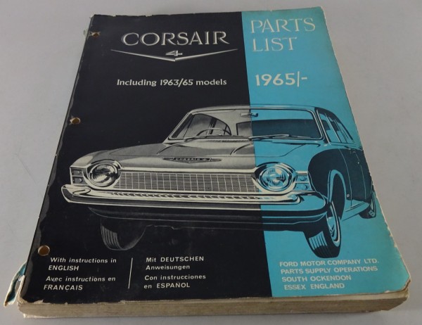 Teilekatalog / Ersatzteilliste Ford Corsiar V4 ab Baujahr 1963