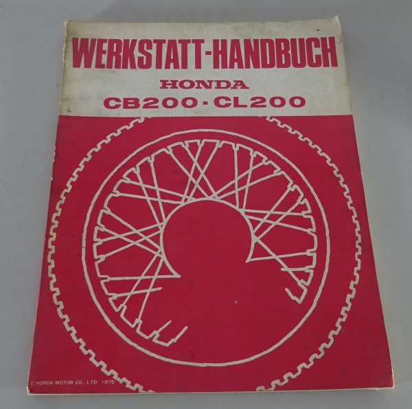 Werkstatthandbuch / Reparaturanleitung Honda CB 200 / CL 200 Stand 1975