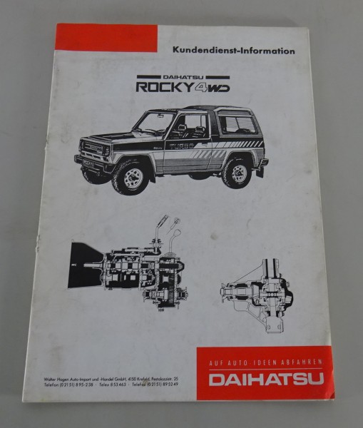 Werkstatthandbuch / Kundendienst-Information Daihatsu Rocky F70 4WD Stand 1984