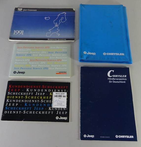 Bordmappe + Betriebsanleitung / Handbuch Jeep Cherokee Typ XJ Stand 1991 deutsch