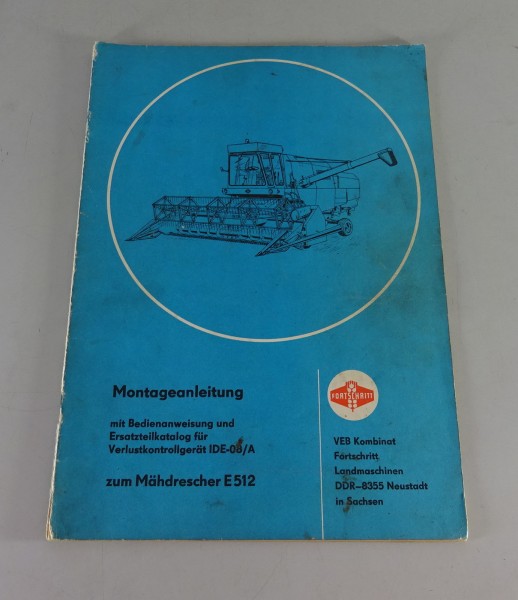 Montageanleitung + Ersatzteilekatalog Fortschritt Verlustkontrollgerät IDE-08