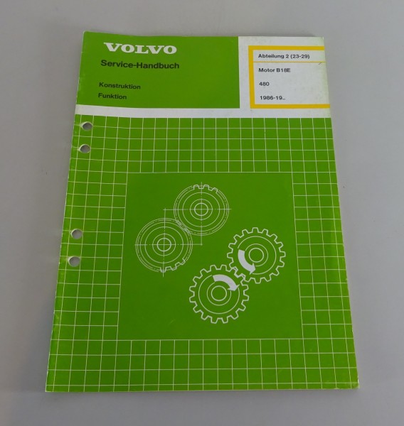 Werkstatthandbuch / Service-Handbuch Volvo 480 Motor B18E ab Baujahr 1986