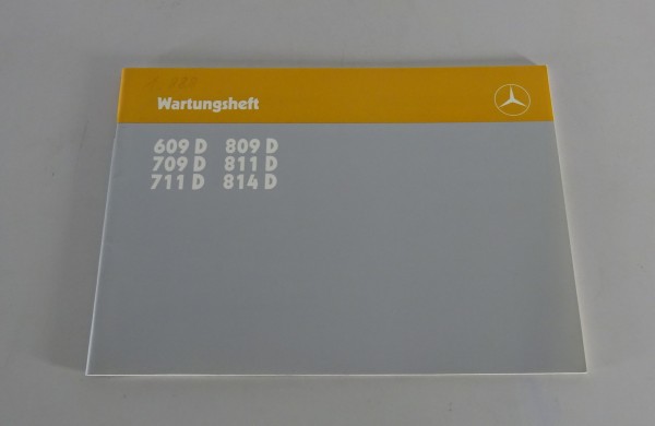 Scheckheft / Wartungsheft blanko Mercedes Benz DüDo Transporter T2 von 01/1988