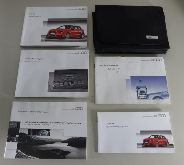 Owner's Manual / Handbook + Wallet Audi A1 Type 8X from 06/2010