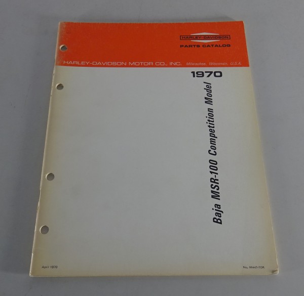 Parts catalog Harley Davidson Baja MSR-100 Competition Model 1970 from 04/1970