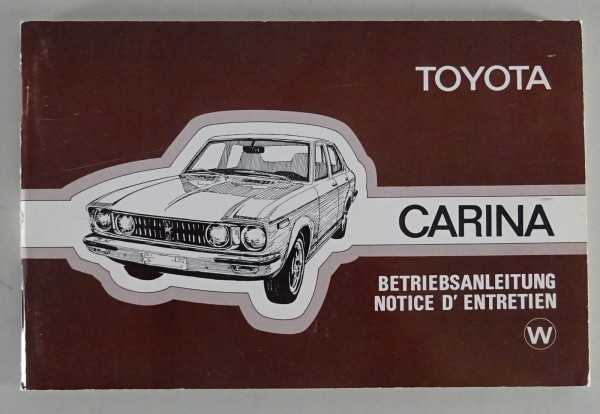 Betriebsanleitung / Manuel du Proprietaire Toyota Carina A14 from 1976
