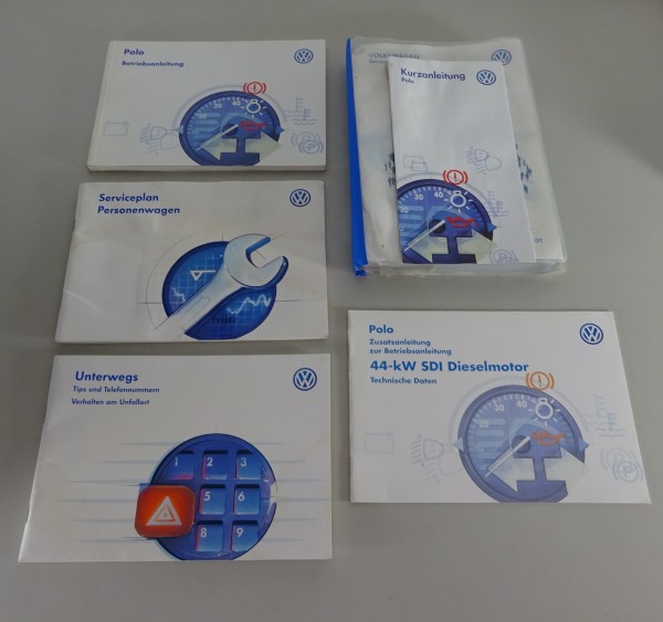 Bordmappe + Betriebsanleitung Volkswagen VW Polo 6N von 1997