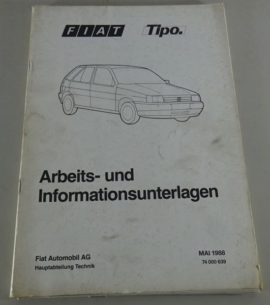 Schulungsunterlage / Informationsunterlagen Fiat Tipo Stand 05/1988