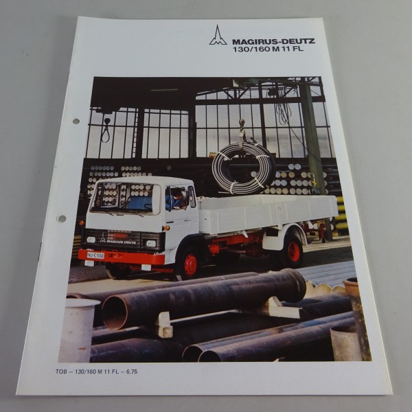 Prospekt / Broschüre Magirus-Deutz LKW 130/160 M 11 F Frontlenker Stand 05/1975