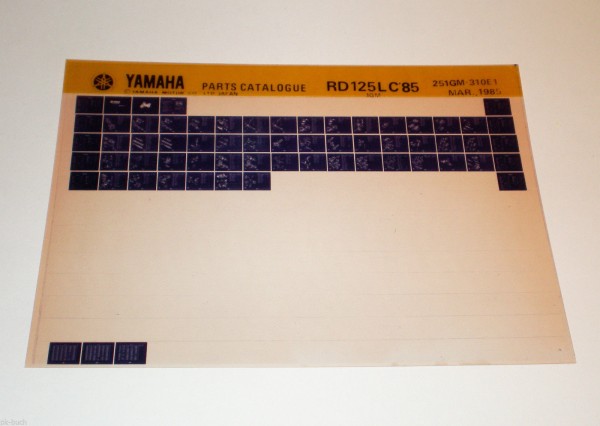 Microfich Ersatzteilkatalog Yamaha RD 125 LC ab 1985