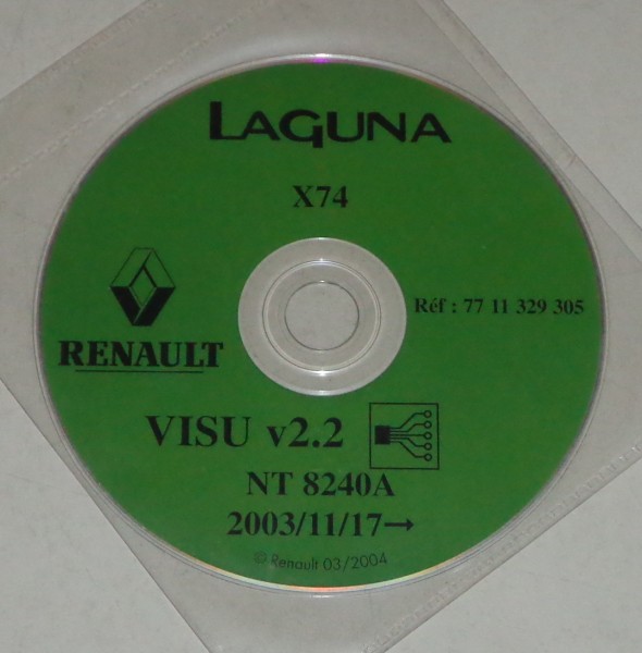 Werkstatthandbuch Elektrik / Schaltpläne auf DVD Renault Laguna X74 - 11/2003