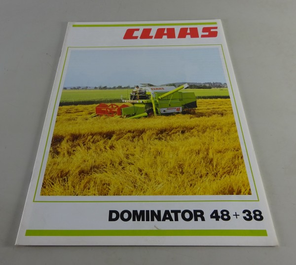 Prospekt / Broschüre Claas Mähdrescher Dominator 48 + 38 Stand 09/1984