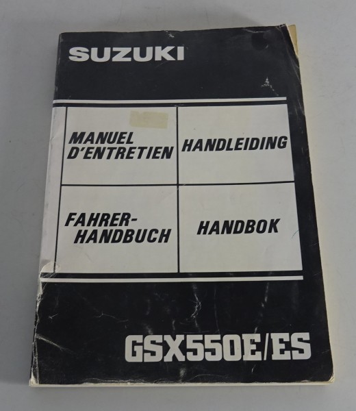 Betriebsanleitung / Handbuch Suzuki GSX 550 E / ES Stand 06/1983