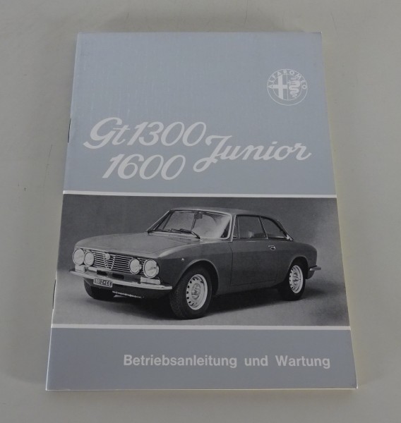 Betriebsanleitung / Handbuch Alfa Romeo GT 1300 + 1600 Junior Stand 09/1975