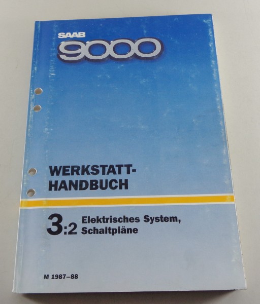Werkstatthandbuch Saab 9000 Elektrik Elektrische Schaltpläne Modell 1987-1988