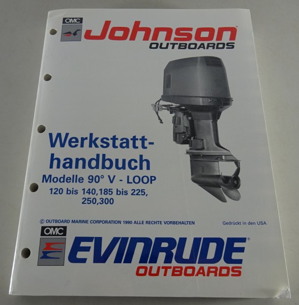 Werkstatthandbuch Johnson Bootsmotoren 90° V-Loop 120PS - 300PS Stand 1990