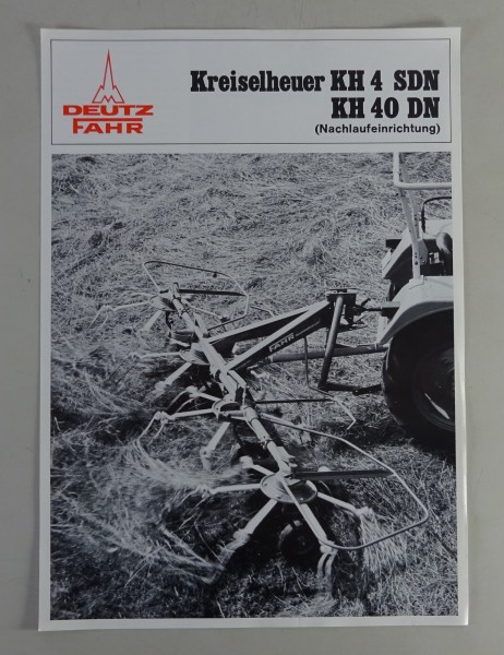 Prospektblatt Deutz-Fahr Kreiselheuer KH 4 SDN / KH 40 DN Stand 01/1977