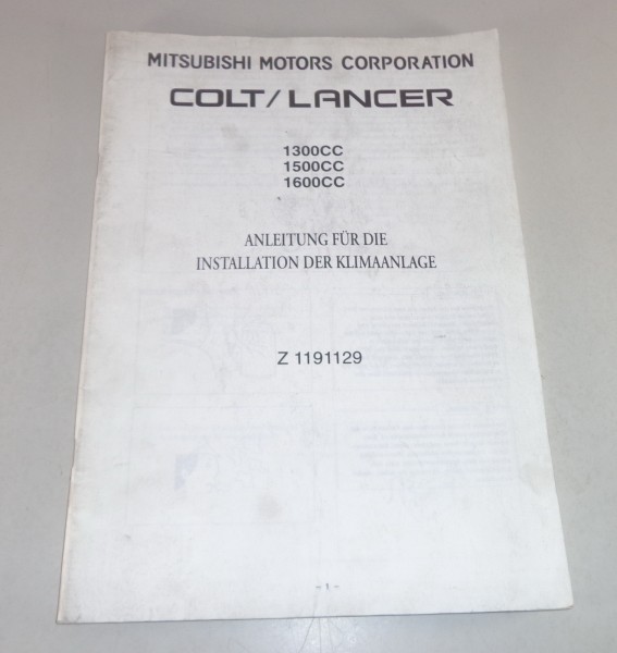 Werkstatthandbuch Mitsubishi Colt / Lancer Klimaanlage von 1996