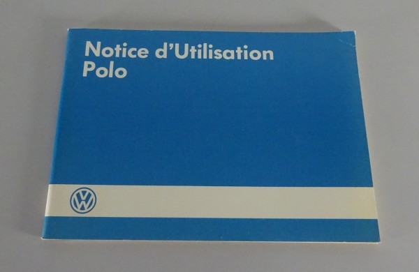 Notice d'Utilisation / Manuel VW Polo II Typ 86c Édition 07/1984