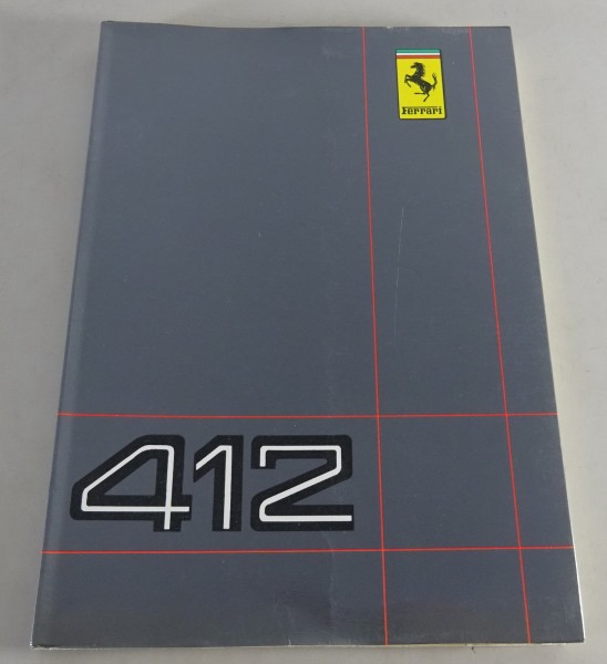 Owner´s Manual / Uso e Manutenzione Ferrari 412 Stand 1986