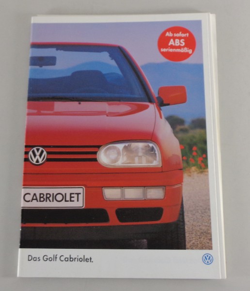 Prospekt VW Golf 3/III Cabrio von 05/1996