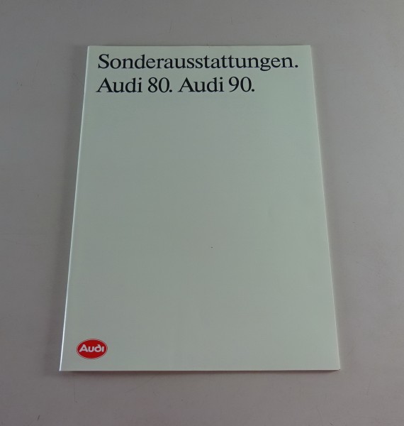 Prospekt / Broschüre Audi Typ 80 / 90 B3 - Sonderausstattungen Stand 01/1991