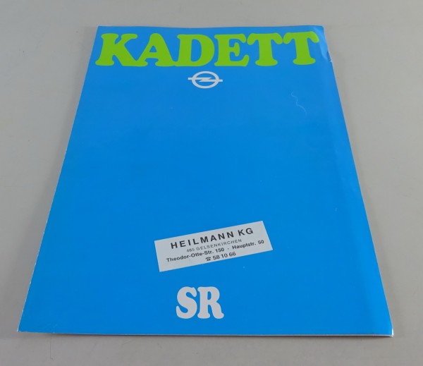 Prospekt / Broschüre Opel Kadett D SR Stand 09/1979