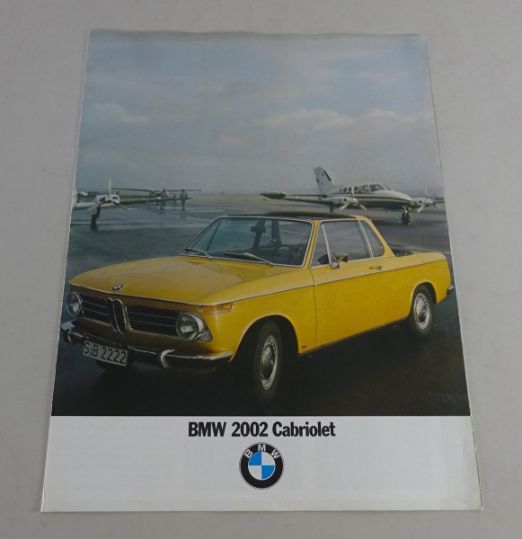 Prospekt / Broschüre BMW 2002 Cabriolet Stand 04/1971
