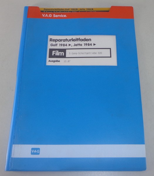 Werkstatthandbuch Microfich VW Golf II/2 / Jetta 5 Gang Schaltetriebe 020 - 1987