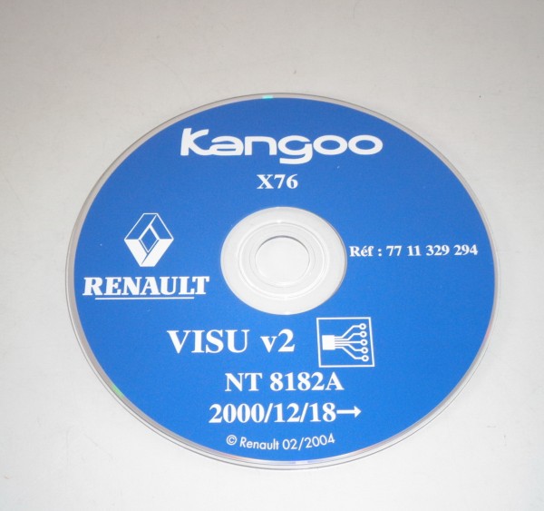 Wekstatthandbuch / Elektrische Schaltpläne auf CD Renault Kangoo - Stand 12/2000