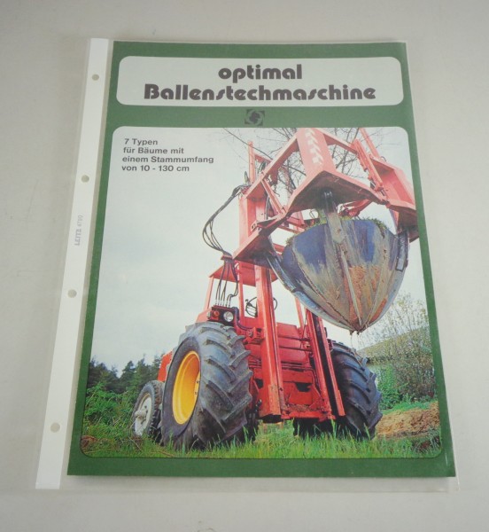 Prospekt Optimal Ballenstechmaschine vf 700 / 1000 / 1200 / 1600 / 1800 / 2000..