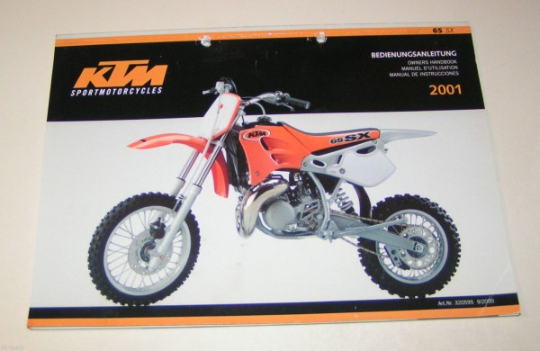 Betriebsanleitung / Owner´s Manual KTM 65 SX Modelljahr 2001