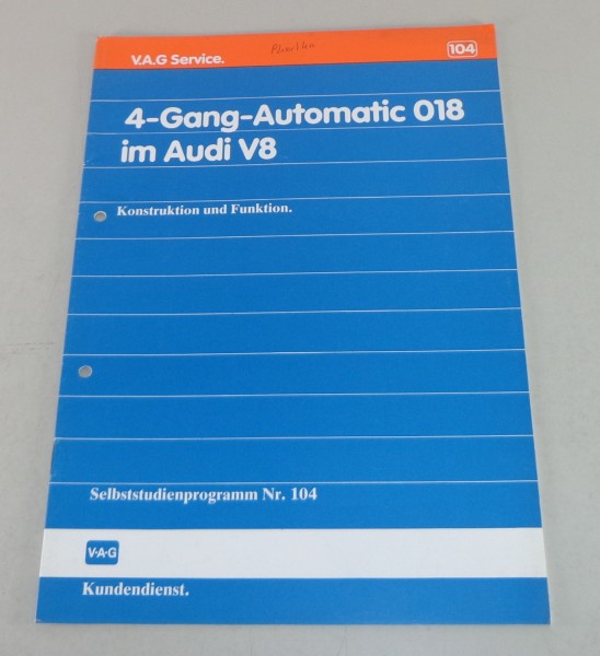 SSP 104 Audi Automatikgetriebe 018 Selbstudienprogramm ...