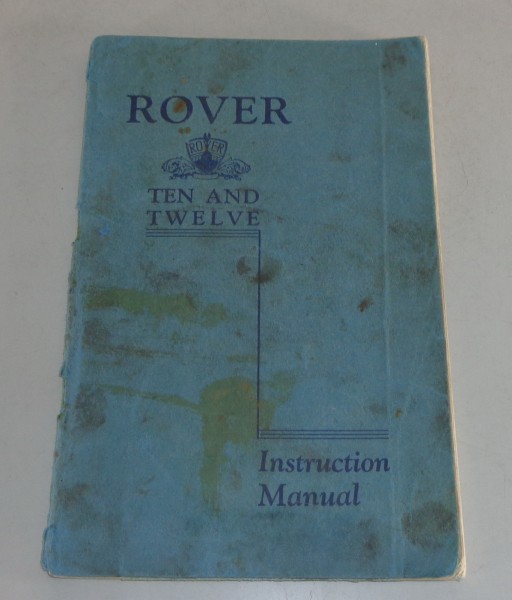 Betriebsanleitung / Handbuch Rover Ten + Twelve von 10/1945