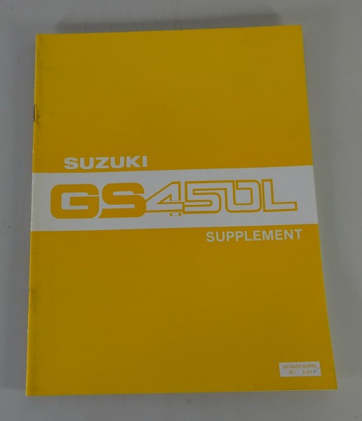 Werkstatthandbuch / Supplement Suzuki GS 450 L Stand 02/1980