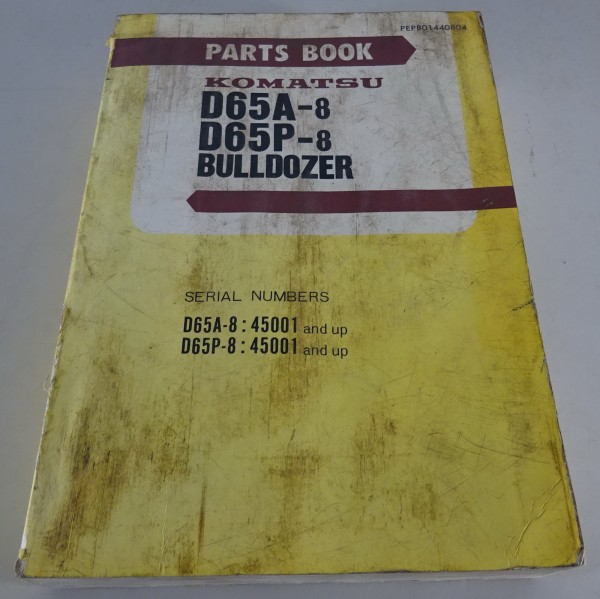 Parts Catalogue / Teilekatalog Komatsu Bulldozer D 65A-8 / D 65P-8 Stand 12/1987