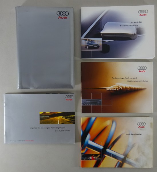 Bordmappe + Betriebsanleitung Audi S8 Typ D2 + Quattro Stand 07/2001