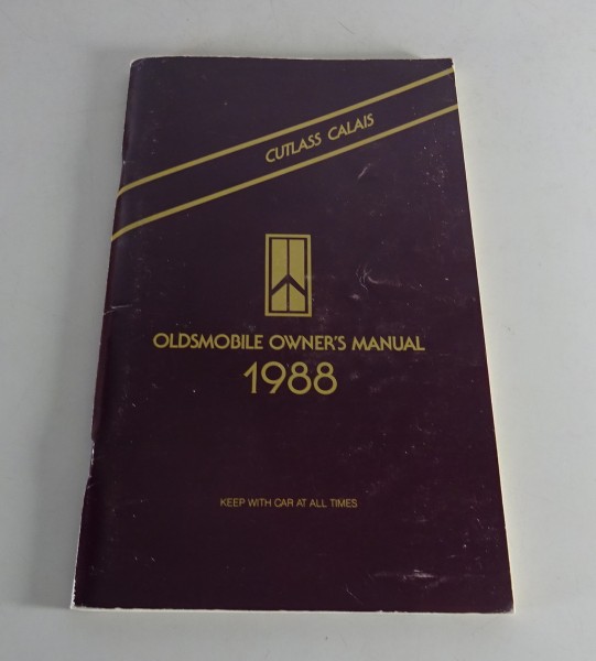 Owner´s Manual / Handbook Oldsmobile Cutlass Calais Stand 1988