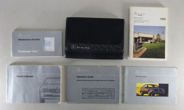 Owner's Manual + Wallet Mercedes Benz R129 300 / 500 SL US-Model 08/1991