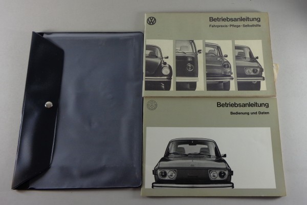 Bordmappe + Betriebsanleitung VW Typ 4 412 E von 8/1972